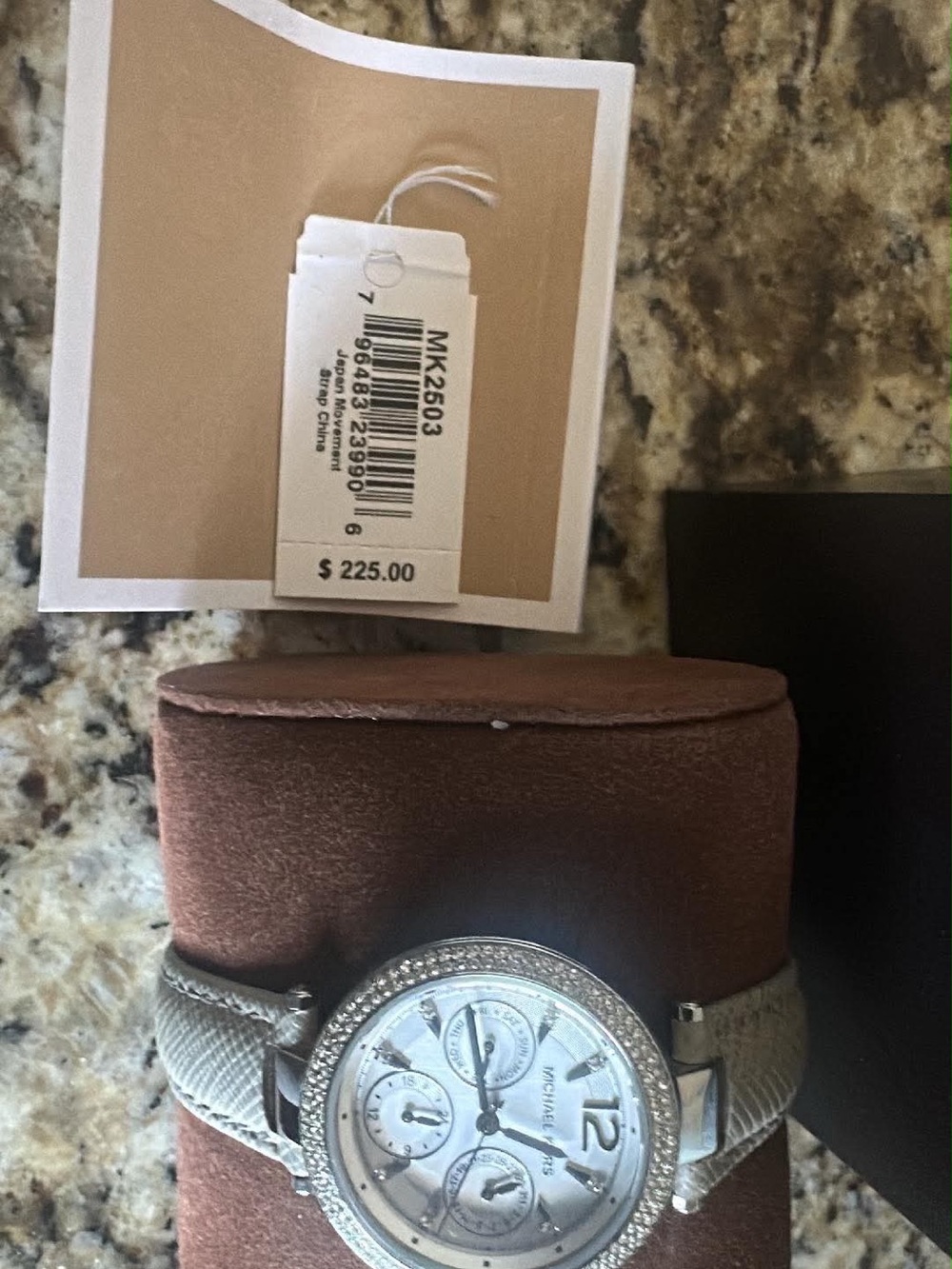 Michael Kors Silver-Tone Crystal Bezel Women's Chronograph Watch